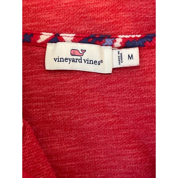 Vineyard Vines Whale Isle Shoulder Sweater Relaxed Shep Shirt Red Medium - Picture 3 of 6